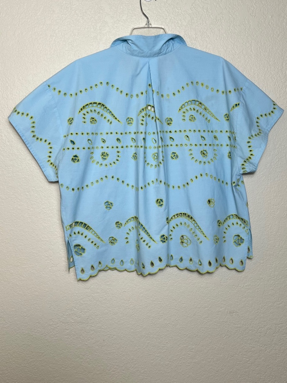 Anthropologie Maeve Embroidered Eyelet Floral Pullover Top - Picture 5 of 12